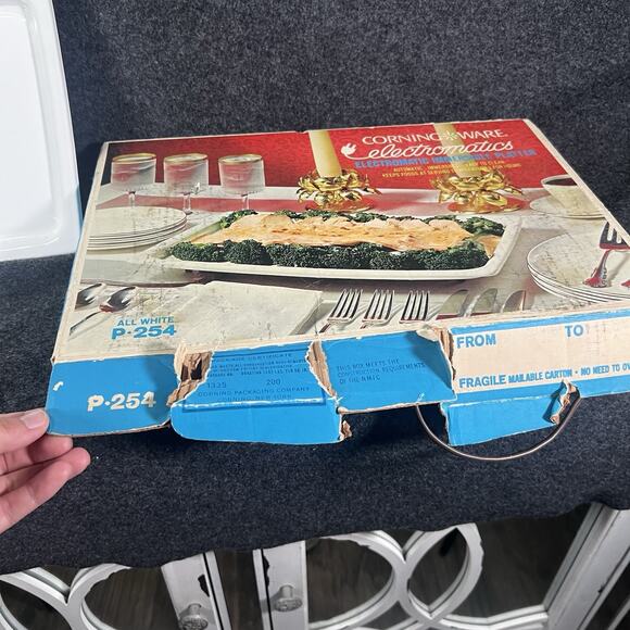 Corning Ware Electromatics P-254 food warmer Tray All White Immersible Platter - Picture 4 of 9